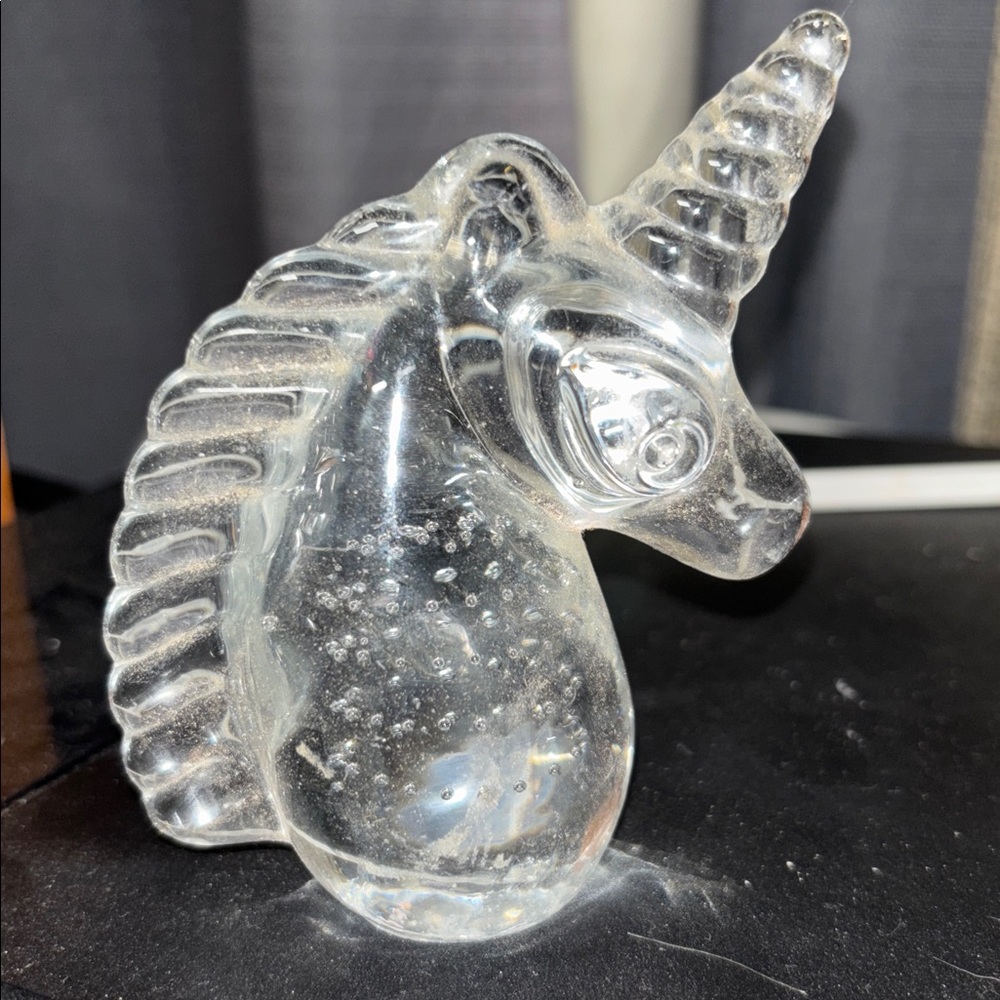 Glass Unicorn Sculpture